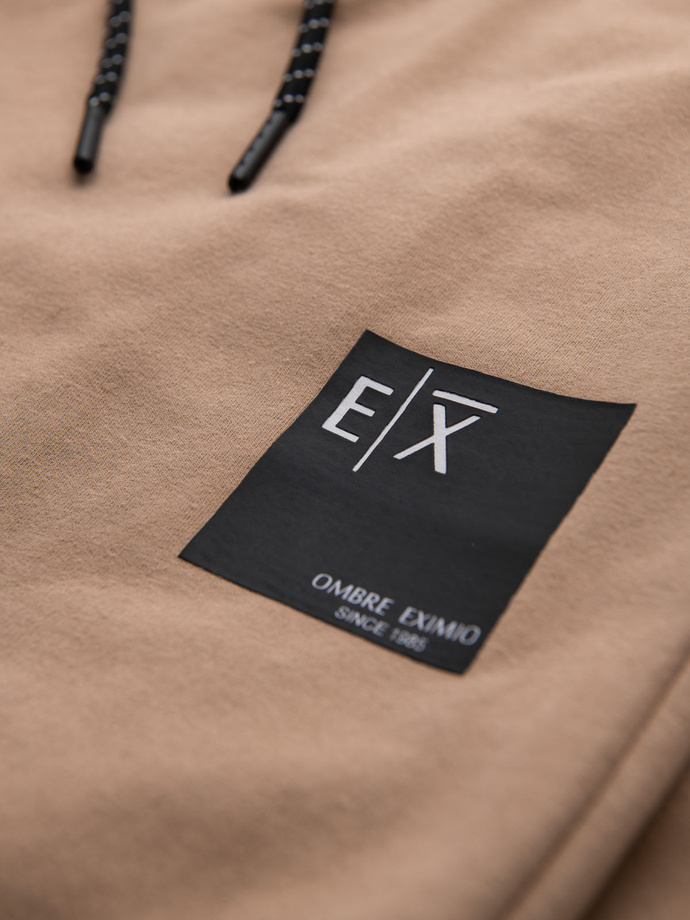 Men's sweatshirt set hoodie + sweatpants - brown V3 Z107