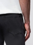 Pantaloni bărbătești JOGGERY din denim cu evazare clasică - negru V3 OM-PADJ-0265