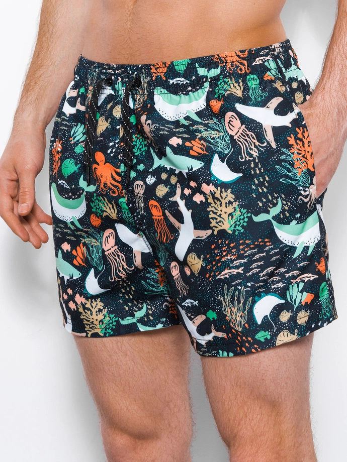 Men's swimming shorts - dark green W318