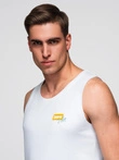 Summer Vibe medvilninis vyriškas marškinėlis su spauda - baltas V2 OM-TSTT-0191