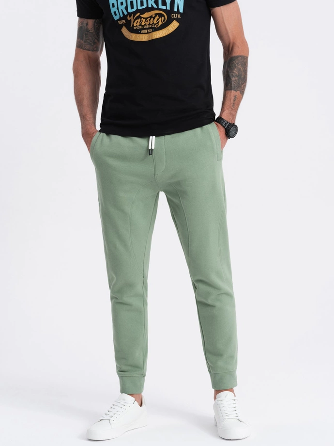 Pantaloni de trening jogger pentru bărbați - verde V3 OM-PABS-0173