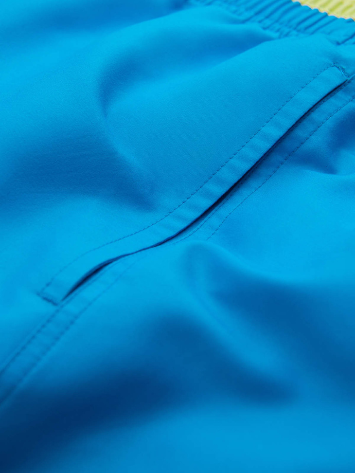 Men's swim shorts with two-tone welt - blue V6 OM-SRBS-0141