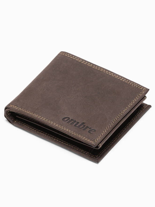 Men's leather wallet - brown A092