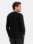 Men's longsleeve with "waffle" texture - black V4 OM-LSCL-0109