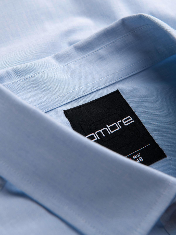 Vyriški klasikiniai medvilniniai marškiniai REGULAR - mėlyni V1 K699