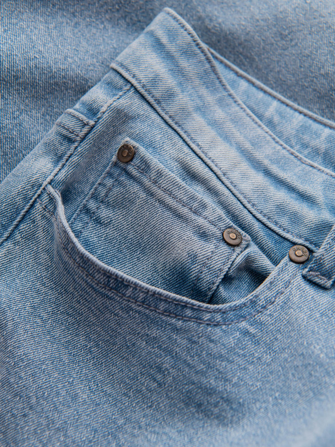 Pantaloni din denim CARROT FIT pentru bărbați cu frecare subtilă - albastru deschis V2 OM-PADP-0162