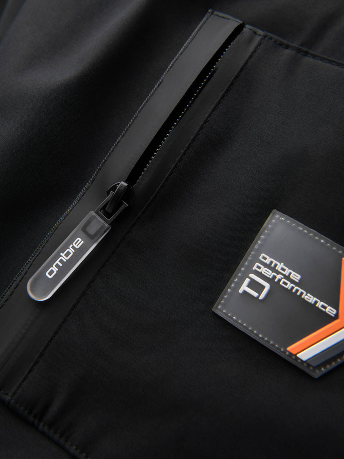 Pánska dlhá sezónna bunda v outdoorovom štýle - čierna V1 OM-JALJ-0202