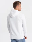 Hanorac cu imprimeu HOODIE pentru bărbați - alb V1 OM-SSPS-0152