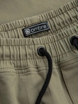 Pánske nohavice JOGGER s cargo vreckami na zips - khaki V1 OM-PAJO-0125