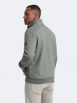 Men's jacket with high collar and fleece interior - khaki V3 OM-JANP-0154