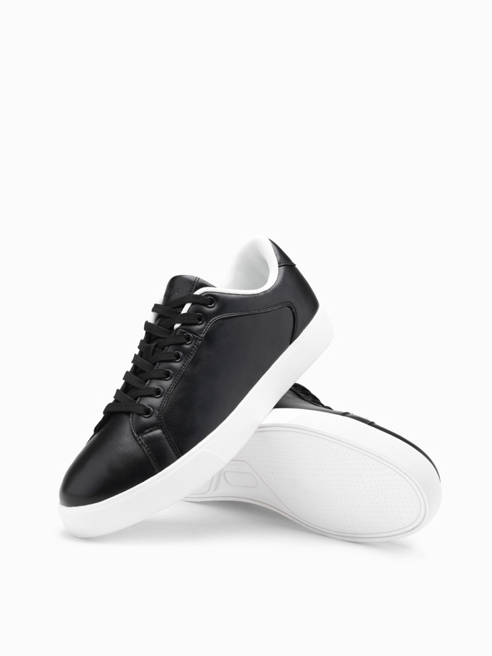 Pantofi adidași clasici cu talpă înaltă pentru bărbați - negru V1 OM-FOCS-0165