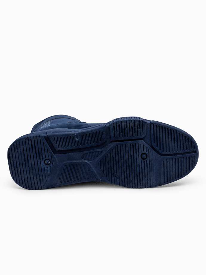 Adidași de gleznă pentru bărbați cu talpă sculptată - albastru marin V4 OM-FOBO-0122