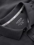 Pánská jednobarevná polokošile BASIC z piké úpletu - grafitová V3 OM-POBS-0100