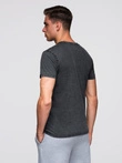 Tricou pentru bărbați cu efect de spălare - negru V1 OM-TSWT-0116