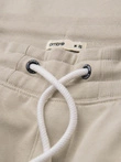 Pantaloni de trening pentru bărbați cu picior neacoperit - bej deschis V1 OM-PABS-0206