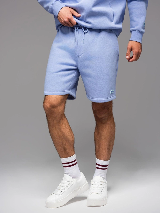 Unisex teplákové šortky s rebrovaným pásom - levanduľová V9 OU-SRBC-0101