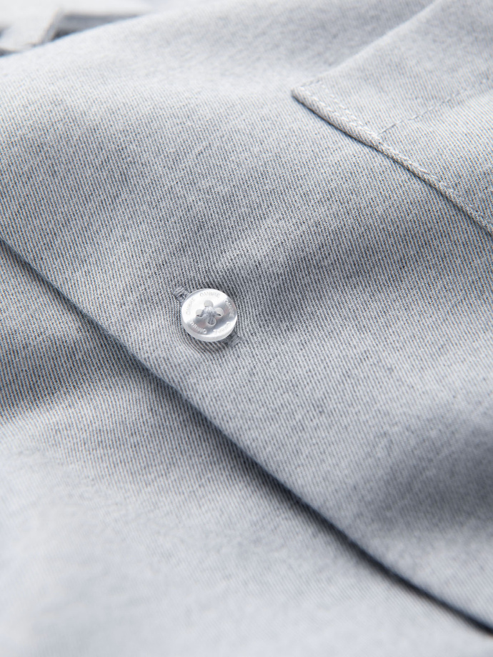 Men's classic regular fit shirt - grey melange V2 K694