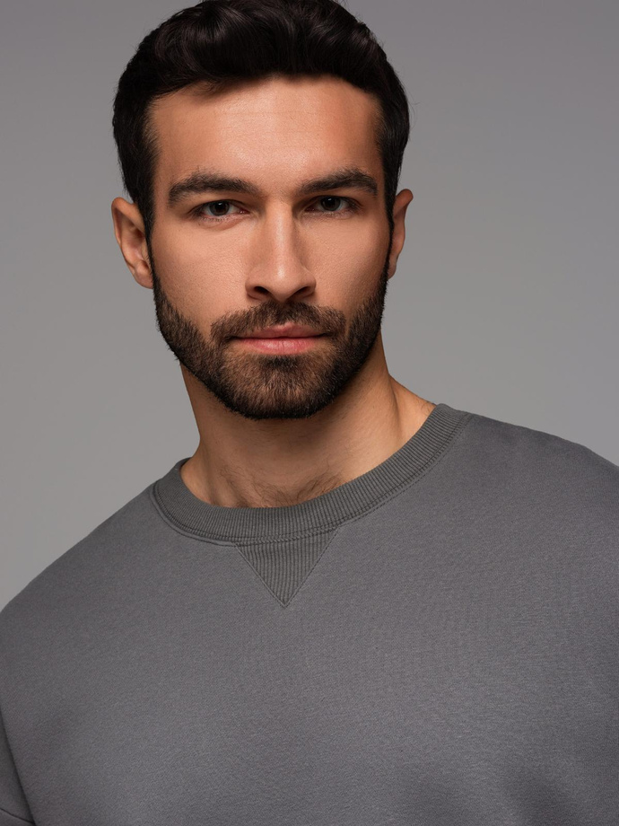 UNISEX tepláková súprava v športovom štýle s nohavicami a mikinou - sivá V18 Z109