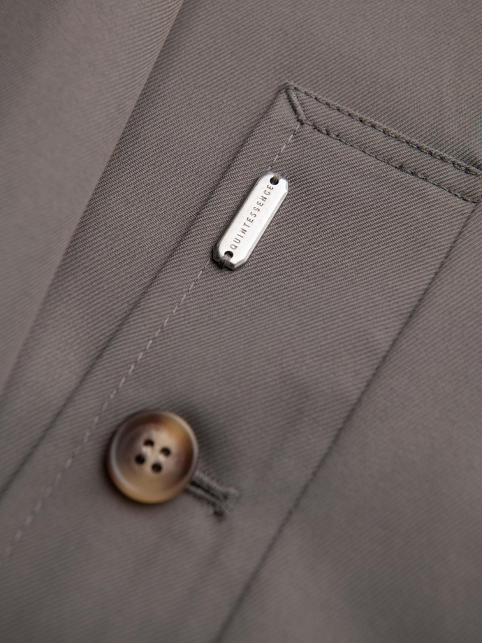 Men's minimalist coat with detachable vest - ash V6 OM-COLC-0139