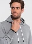Men's hooded sweatshirt - grey melange V B979
