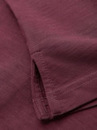 Men's polo t-shirt with decorative buttons - maroon V6 S1744