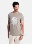 Men's motorcycle style printed t-shirt - ash V3 OM-TSPT-0125