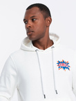Men's hooded sweatshirt - ecru B1357