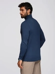 Men's plain turtleneck longsleeve - navy blue V2 OM-LSCL-0130