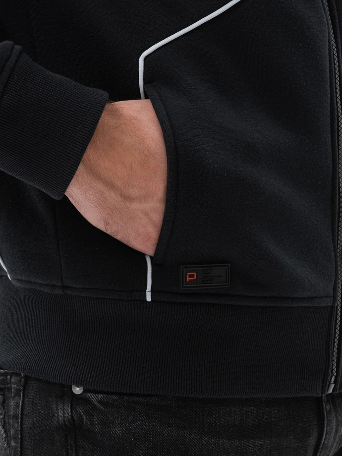 Men's zip-up sweatshirt - black V1 B1421