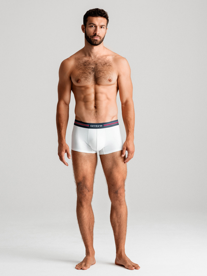 Classic fit men's boxer shorts with striped elastic band - 3 pack mix OM-UNBO-0109