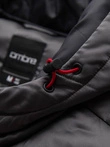Lightly insulated quilted men's jacket with satin trim - graphite V14 OM-JALP-0180