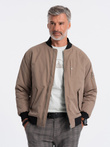 Men's insulated bomber jacket - beige V9 C516