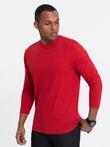 BASIC men's longsleeve with round neckline - red V5 OM-LSBL-0106