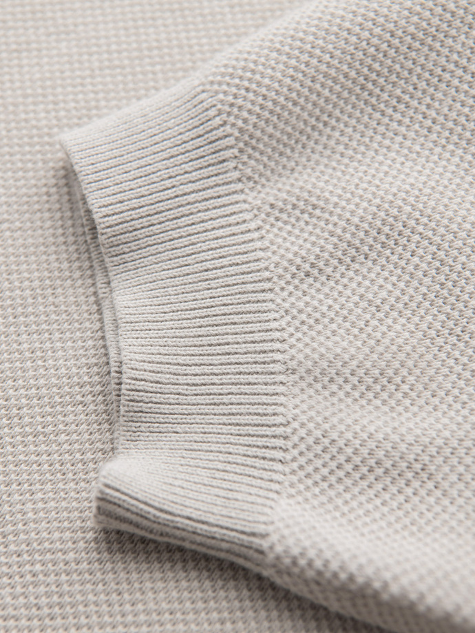 Tricou polo structurat pentru bărbați - maro deschis V3 OM-POSS-0117