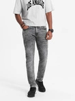 Vyriškos džinsinės kelnės SLIM FIT - pilkos V4 OM-PADP-0110