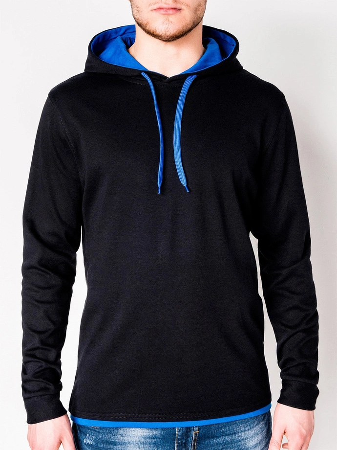 Men's hoodie - black/blue CAMILO