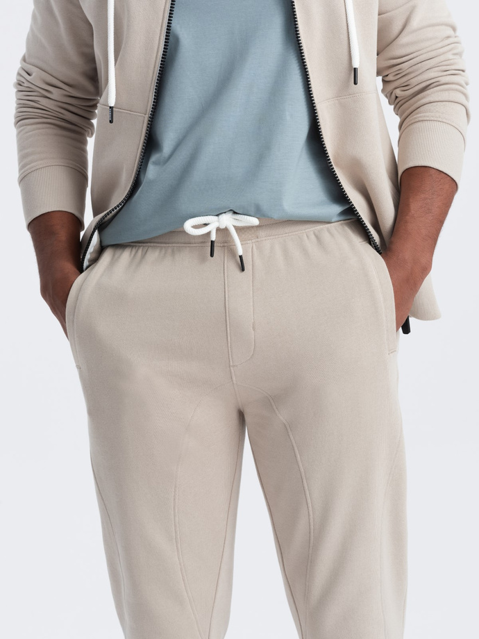 Pánská tepláková souprava mikina na zip + kalhoty jogger - ash V1 Z82