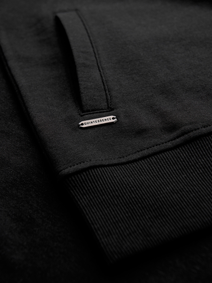 Hanorac bomber din bumbac elastic pentru bărbați - negru V5 OM-SSZP-0215