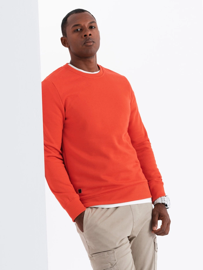 Men's plain sweatshirt - dark red B978