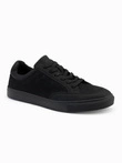 Pantofi de stradă monocrom pentru bărbați - negru V3 OM-FOTL-0183