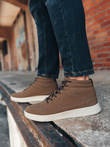 Men's casual sneakers - brown T418