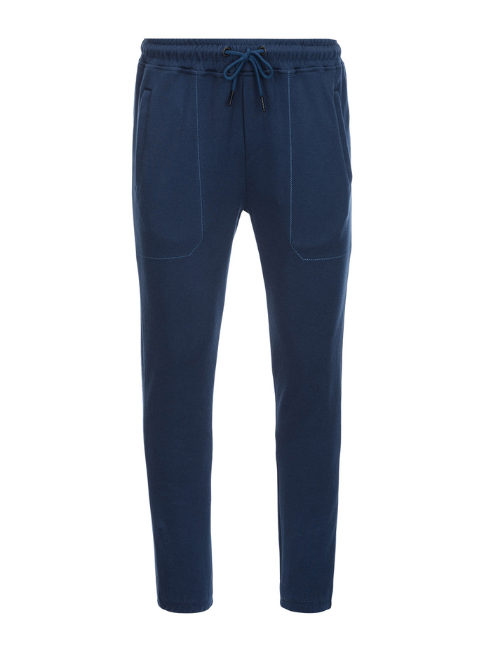 CARROT men's structured knit sweatpants - dark blue V5 OM-PASK-0143