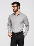 Men's classic regular fit shirt - gray V1 K694
