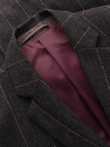 Blazer bărbătesc elegant din amestec de lână - grafit V3 OM-BLZB-0137