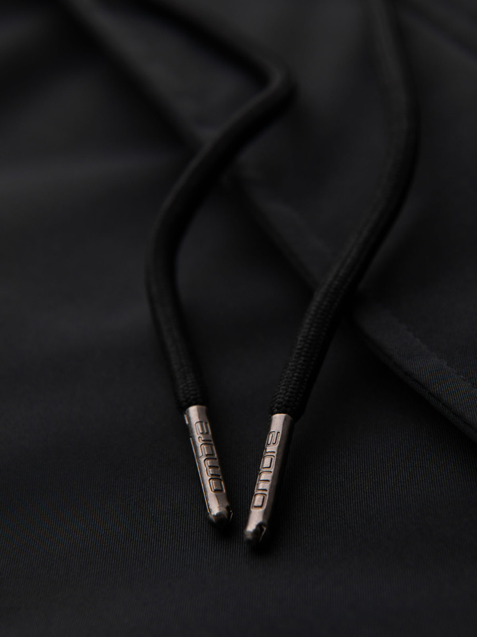 Jachetă parka Classic Long pentru bărbați - negru V6 OM-JAPJ-0313