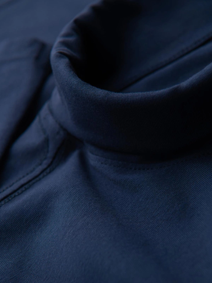 Pánský rolák s dlouhým rukávem - tmavě modrý V2 OM-LSCL-0130