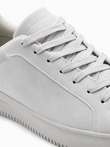 Men's uniform casual shoes in eco nubuck - light grey V2 OM-FOCS-0151
