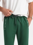 Pantaloni de trening bărbătești din tricot structurat - grafit V5 OM-PASK-0211