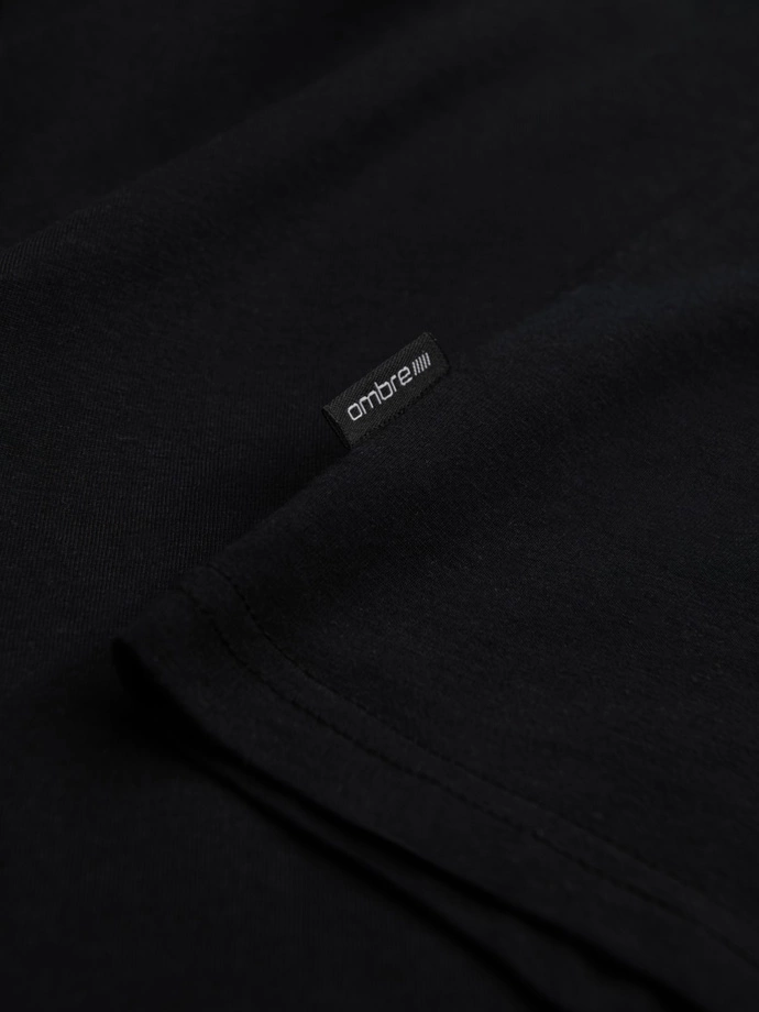 Pánské klasické bavlněné tričko BASIC - černé V1 OM-TSBS-0146