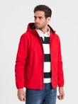 Men's jacket with fleece center SOFTSHELL-red V6 OM-JANP-0137